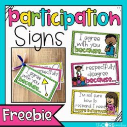 Freebies Participation Signs Checking for Understanding