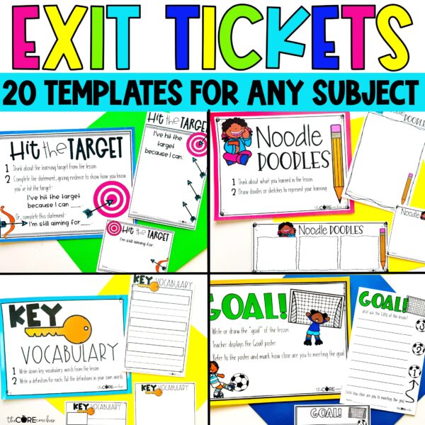 Exit Ticket Formative Assessment Strategies - Print & Digital Exit Tickets