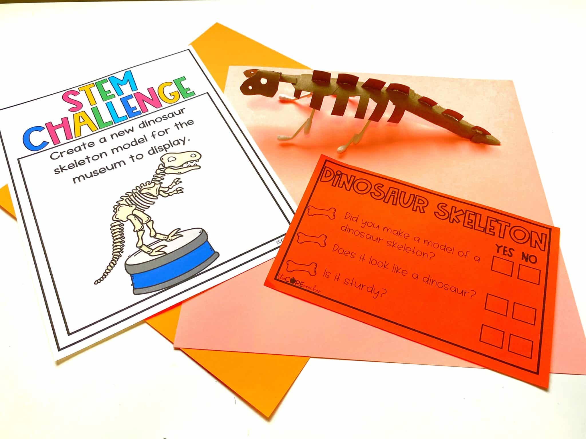 dinosaur learning activity STEM challenge