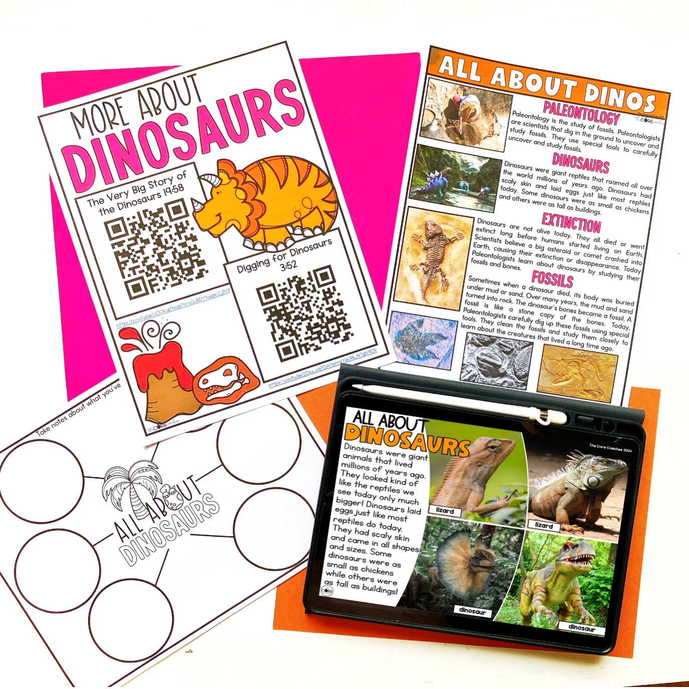 dinosaur learning activity reading comprehensions